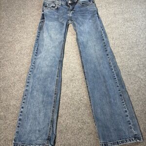 Rock & Roll Cowboy Pistol Straight Jeans Men's 31x34 Medium Wash Stretch Denim